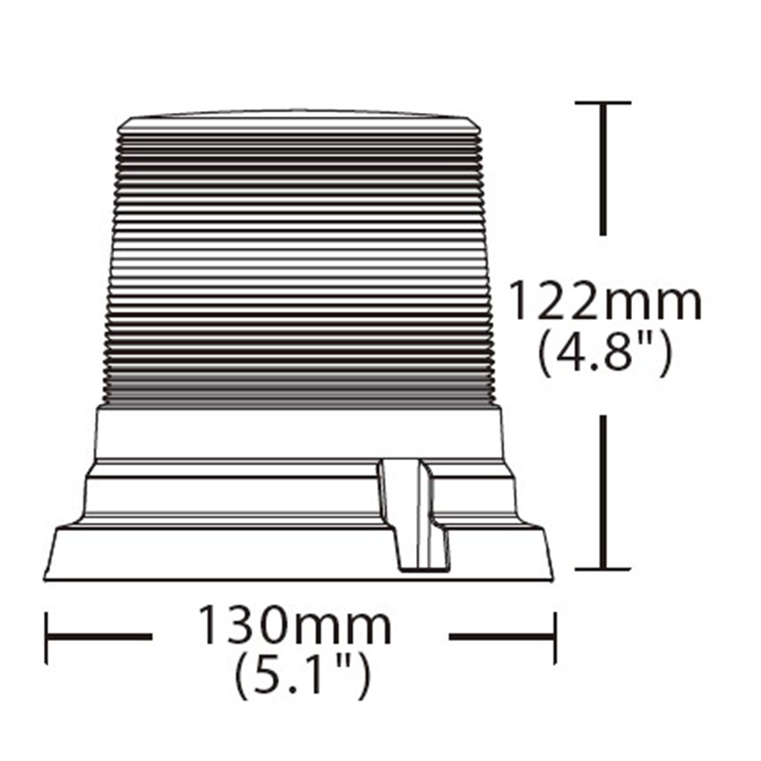270 Series High Profile R65 LED Flashing Beacon Magnetic - Amber