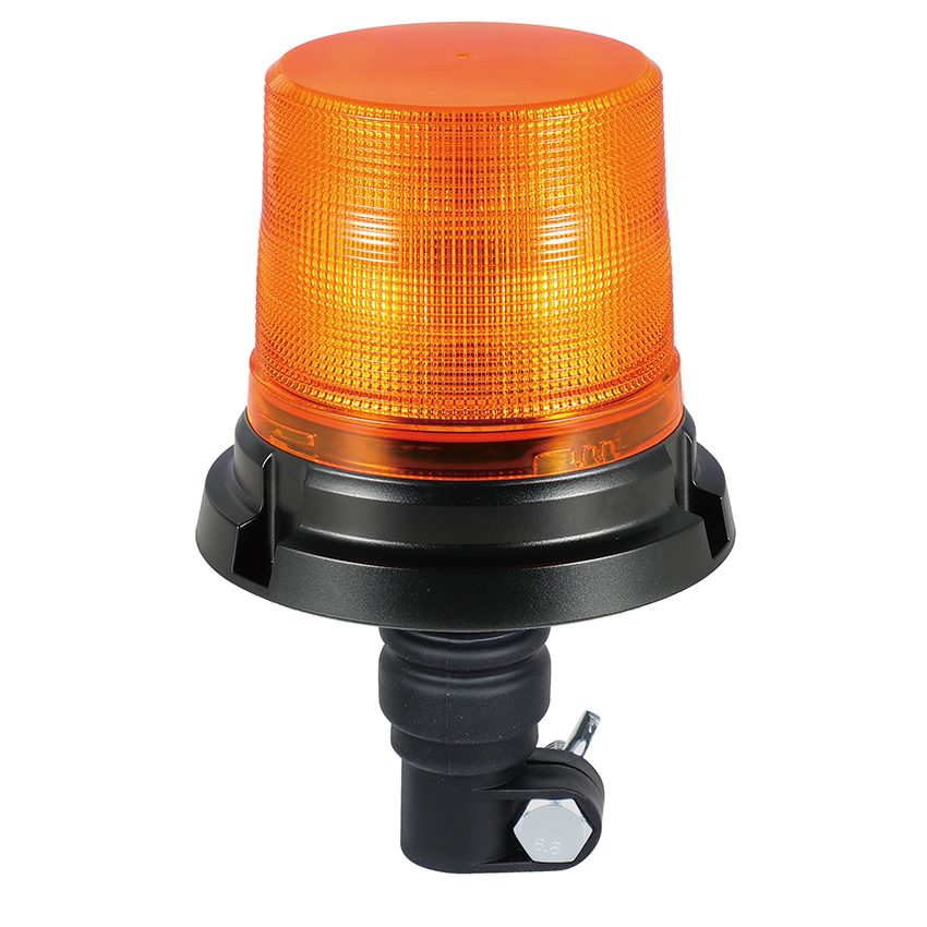 270 Series High Profile R65 Amber LED flashing beacon, 12/24V, Flexi DIN mount, IP67