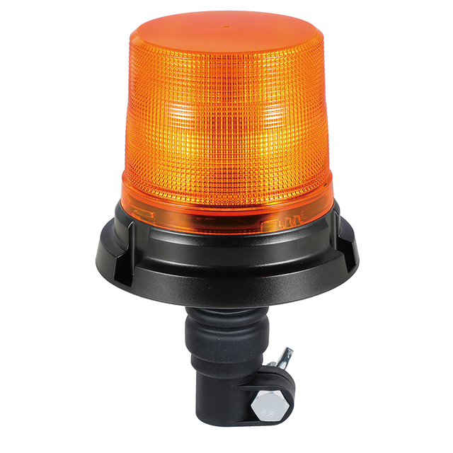 270 Series High Profile R65 Amber LED flashing beacon, 12/24V, Flexi DIN mount, IP67