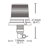 270 Series High Profile R65 LED Flashing Beacon Flexi DIN - Amber