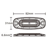707 Series 3-LED Low Profile LED Strobe Warning Grille Lamp 12/24V