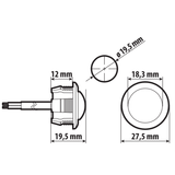 802 Series Round LED Marker Light – Compact Button Style Lamp