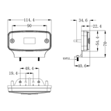 849 Series 12/24V Bracket Mount LED Marker Lamp - White