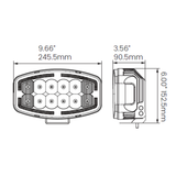Odyssey 10" LED Off-Road Driving Light with Position Light – 12,000 Lumens, 9-36V