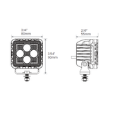 Odyssey 3" Twin LED Off-Road Light Kit with Position Lights – 3,200 Lumens, 9-36V