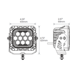 Odyssey 4" Twin LED Off-Road Light Kit with Position Lights – 2,600 Lumens, 9-36V