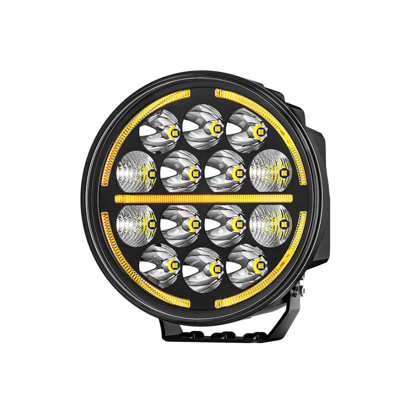 Odyssey 7" Round LED Off-Road Light with Position Light – 14,000 Lumens, 9-36V – Single Unit