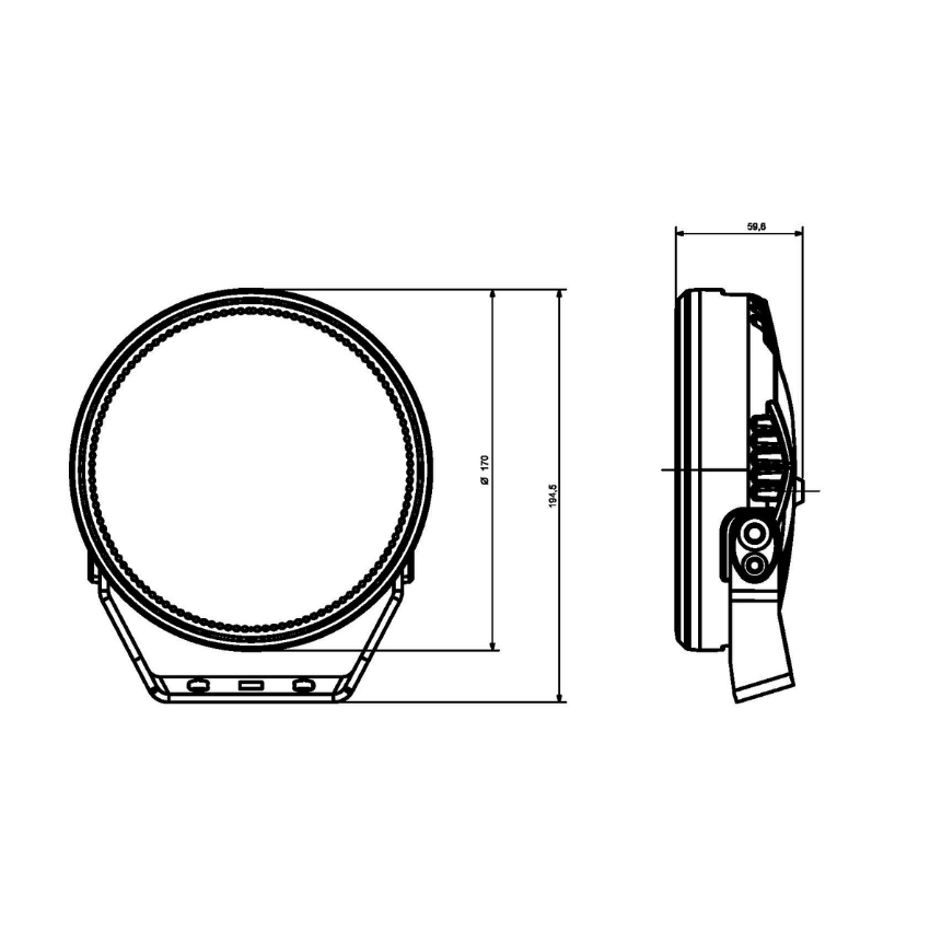 Odyssey 7" ECE R149 LED Driving Light with Position Light – 11,800 Lumens, 10-48V – Single Unit