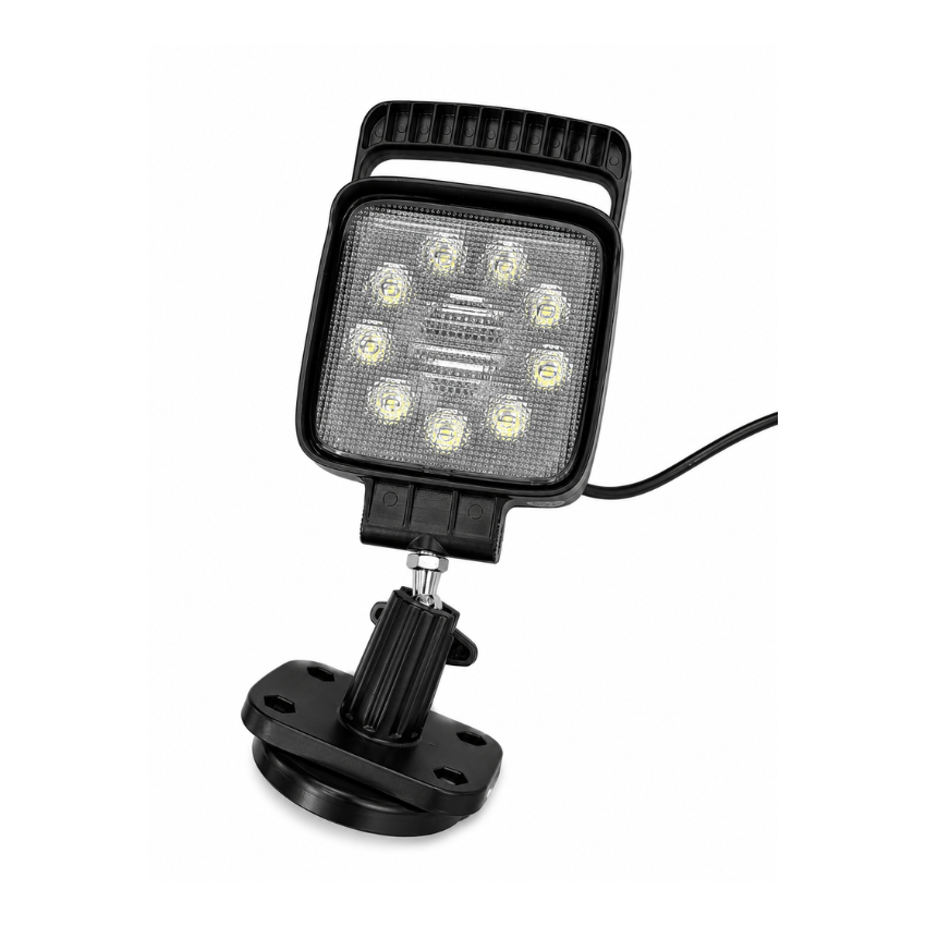 27W Heavy Duty LED Magnetic Swivel Work Lamp with Handle – 1,400 Lumen, 10–80V, Magnetic/Bolt Mount