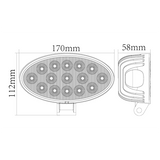 614 Series 75W Oval 12/24V LED Utility Worklight Lamp