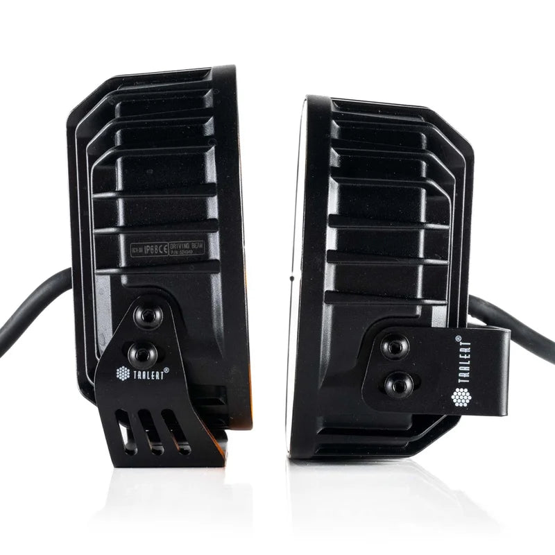 TRALERT® Phantom LED Driving Light 7" – 12,000lm Dark Look Black, 12–24V with Dual Colour Position Light