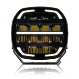 TRALERT® Phantom LED Driving Light 7" – 12,000lm Dark Look Black, 12–24V with Dual Colour Position Light