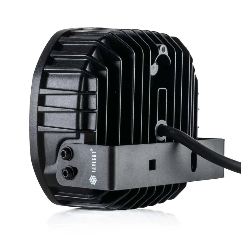 TRALERT® Phantom LED Driving Light 7" – 12,000lm Dark Look Black, 12–24V with Dual Colour Position Light