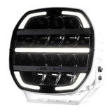 TRALERT® Phantom LED Driving Light 9" – 16,000lm Dark Look White, 12–24V with Dual Colour Position Light