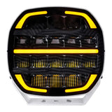 TRALERT® Phantom LED Driving Light 9" – 16,000lm Dark Look White, 12–24V with Dual Colour Position Light