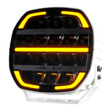 TRALERT® Phantom LED Driving Light 9" – 16,000lm Dark Look White, 12–24V with Dual Colour Position Light