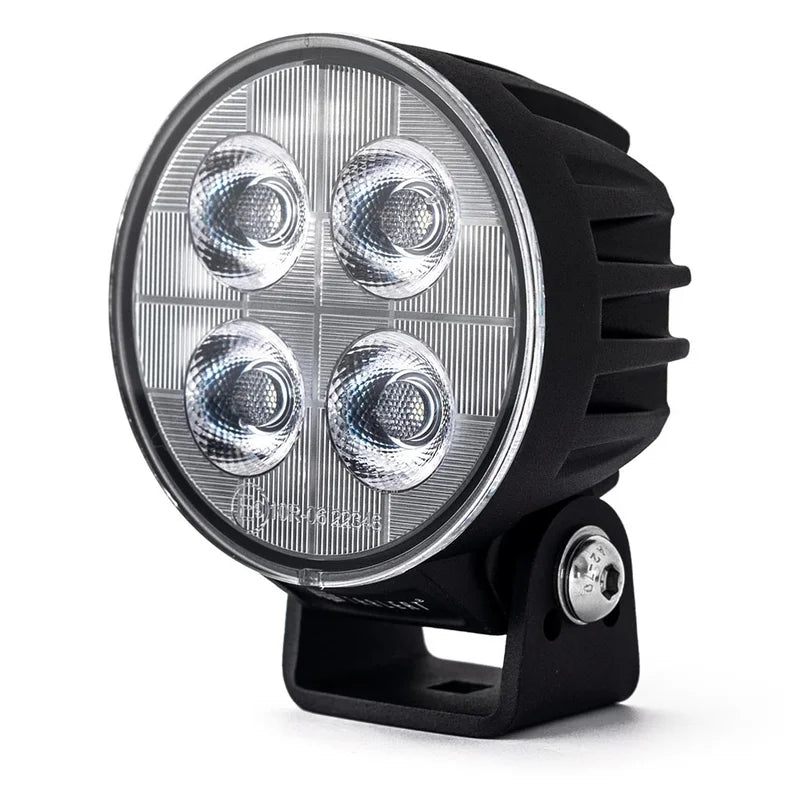 TRALERT® Onix Round LED Work Light – 3800lm Flood Beam, 40W, 12–24V with Integrated DT Connector