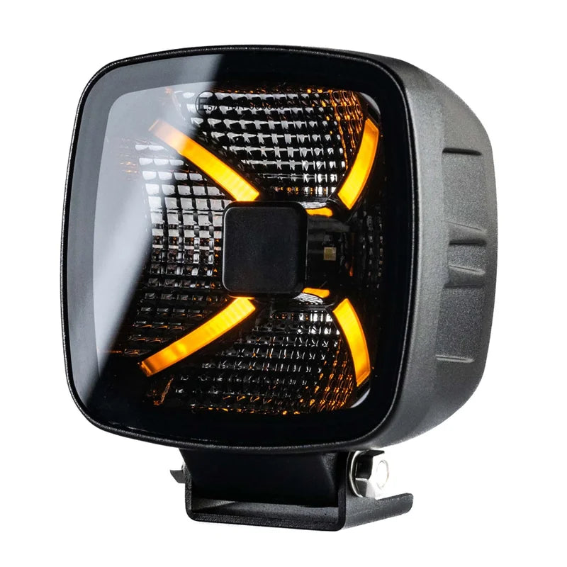 TRALERT® Onix LED Work Light – 5948lm Flood Beam, 12–24V with Red, White & Amber Position Lights