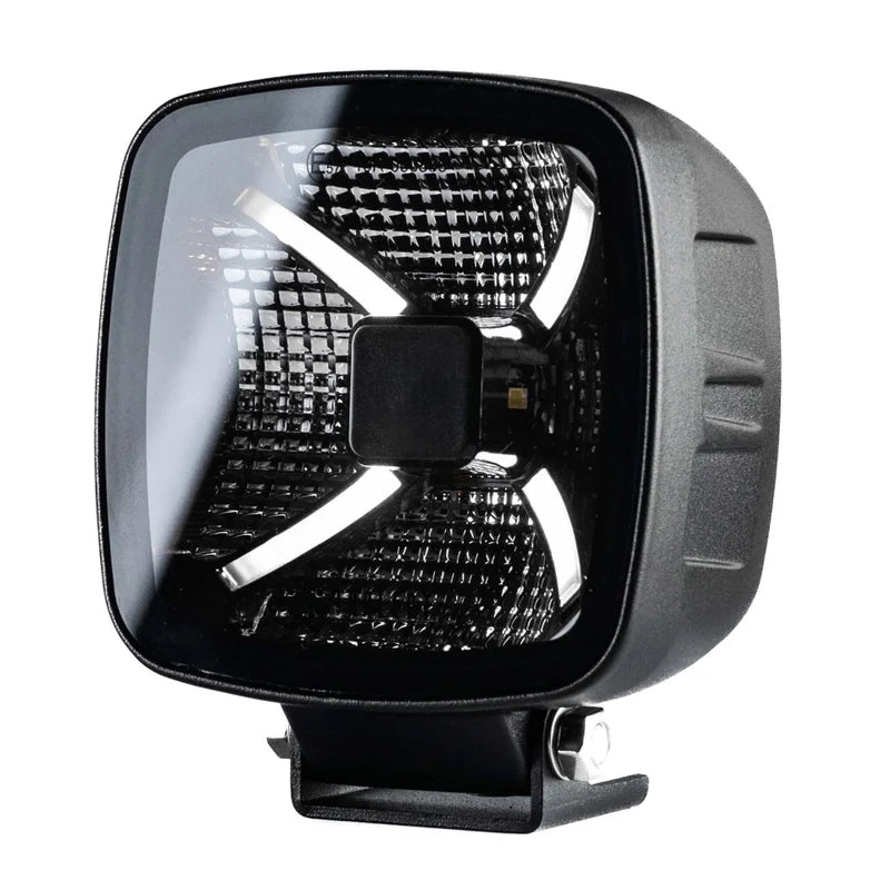 TRALERT® Onix LED Work Light – 5948lm Flood Beam, 12–24V with Red, White & Amber Position Lights