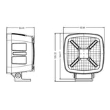 TRALERT® Onix LED Work Light – 5948lm Flood Beam, 12–24V with Red, White & Amber Position Lights
