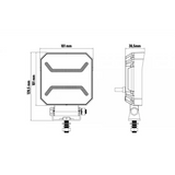 Truck LED 10 LED Square Work Lamp with Amber Marker