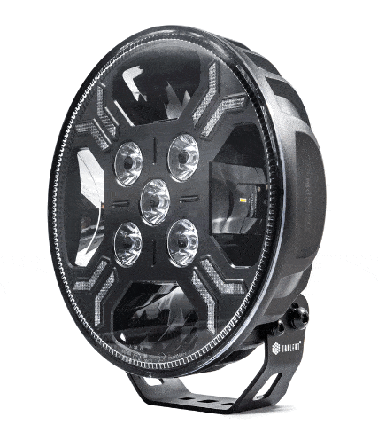TRALERT® Ypsilon 9 LED Driving Light with Amber Warning Strobe – 7,800 Lumens, White/Amber Position Lights, 9–36V | WD-12078.1