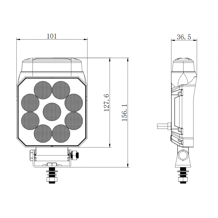 Truck LED L2500 Reversing Lamp with Strobe Function R23 R65