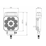 Truck LED L2500 Reversing Lamp with Strobe Function R23 R65