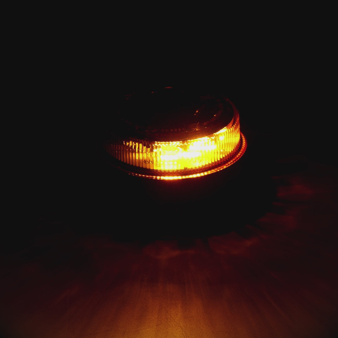 Truck LED ECE R65 LED Low Profile Flashing Beacon Amber - Three Bolt Mount