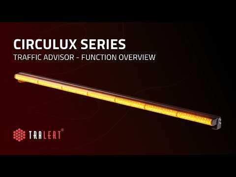 TRALERT® Circulux LED Traffic Advisor Warning Lightbar – 1.24m Amber, ECE R65, 16 Flash Patterns, 12/24V with Controller
