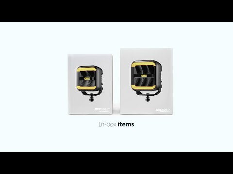 OZZ SQR 3" LED Work Light – Flood Beam with R65 Class 2 Warning Light, 12–24V