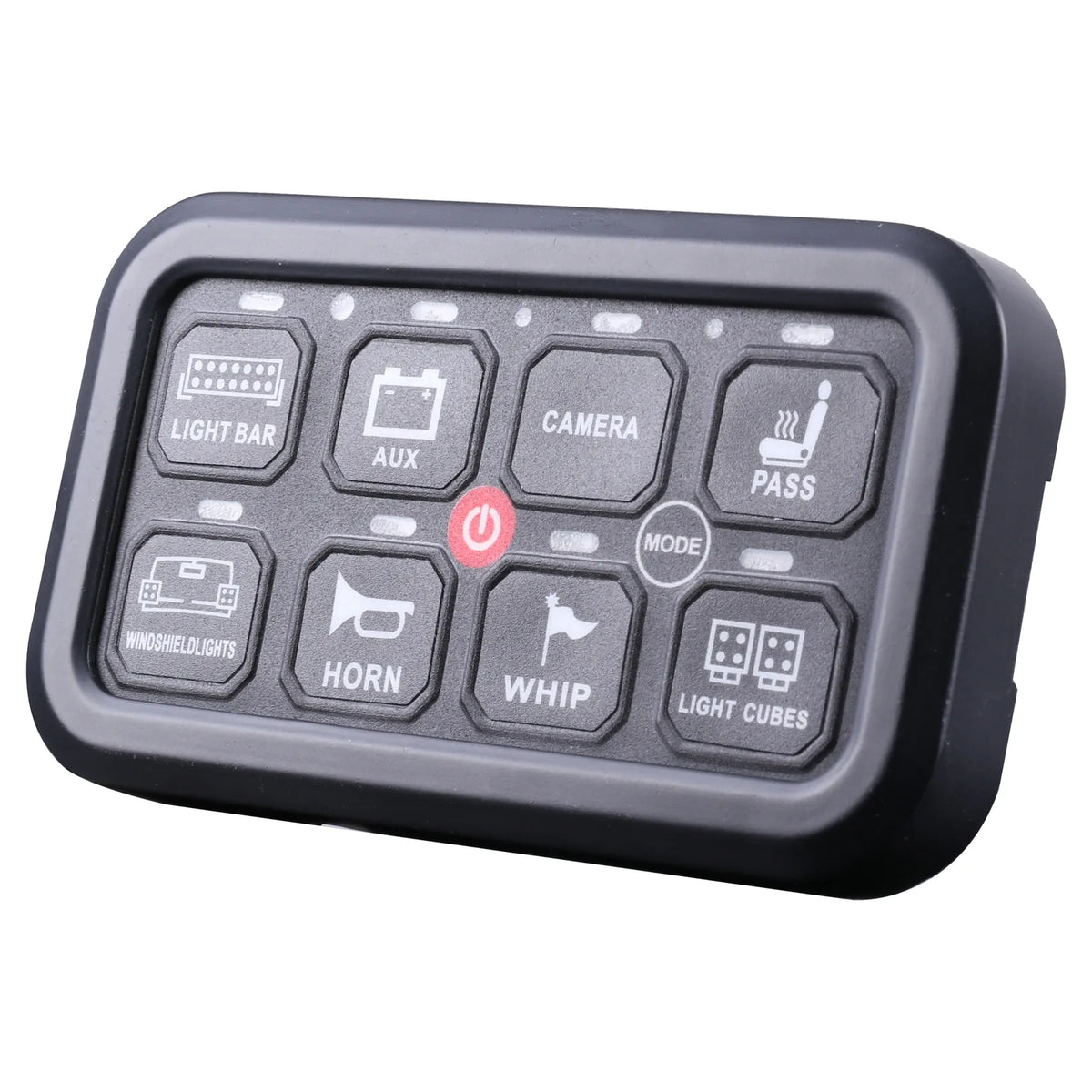 TRALERT® 8-PAD LED Lighting Switch Panel with Smartphone App Control – 8-Button RGB Controller, 12/24V, ECE R10
