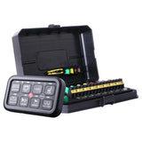 TRALERT® 8-PAD LED Lighting Switch Panel with Smartphone App Control – 8-Button RGB Controller, 12/24V, ECE R10