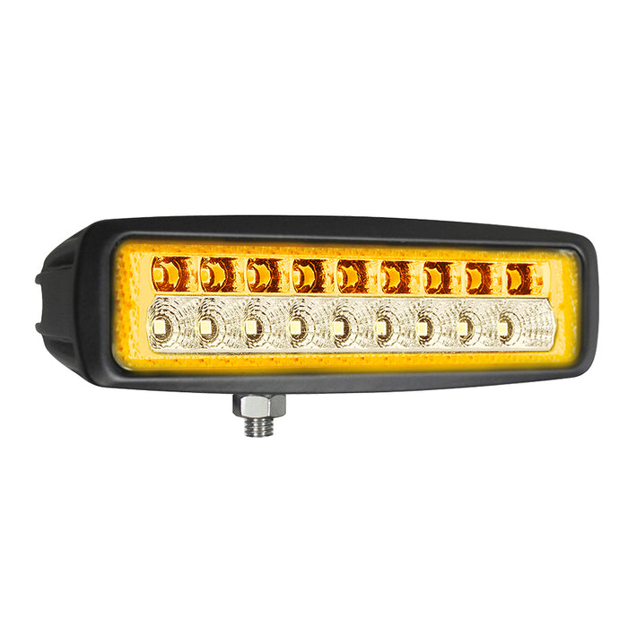 Durite 15W LED Flood Beam Work Lamp With Amber Warning - 12/24V
