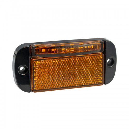 LED Autolamps Marker Lamp with Integrated Side Indicator and Reflex Reflector (Black Housing)