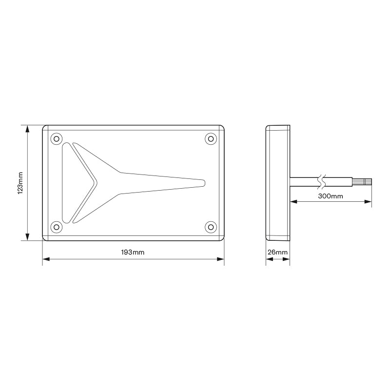 LED Autolamps 595 Series Compact Combination Lamp with Dynamic Indicator - (Right Hand Side)