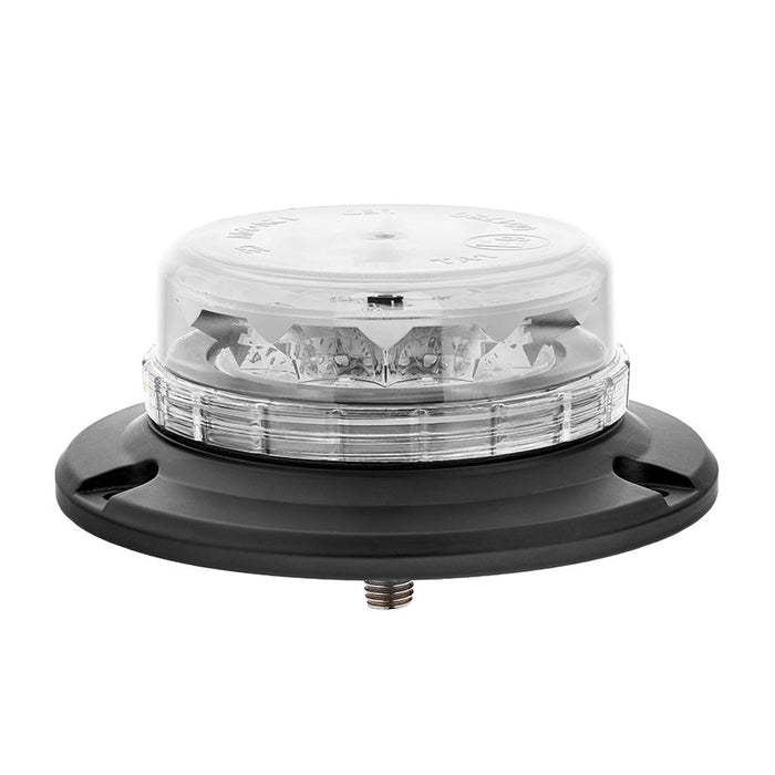 Low Profile Single Bolt LED Flashing Beacon (Clear Lens)