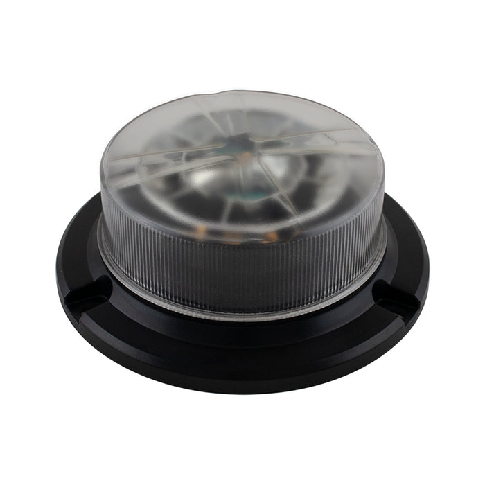 LED Autolamps LPB Series R65 Low Profile LED Beacon - 3 Bolt (Clear Lens)