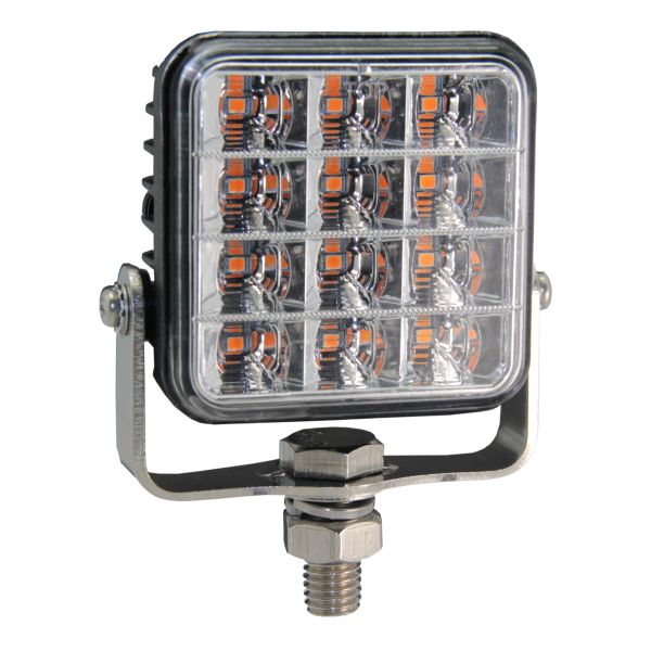 Durite R65 Square 12 Amber LED Warning Light - Amber